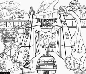 7 Jurassic Park Coloring Pages Printable for Kids