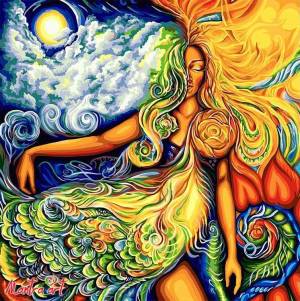 Картина по номерам на холсте с подрамником Mantra Art Женская энергия, Раскраска 40х40, Девушка Абстракция Люди