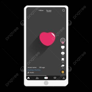 векторная концепция интерфейса Tiktok PNG , тик ток шаблон, тикток интерфейс, социальные медиа PNG картинки и пнг рисунок для й загрузки