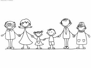 Раскраска Семья