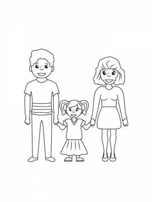Раскраски Семья   в формате