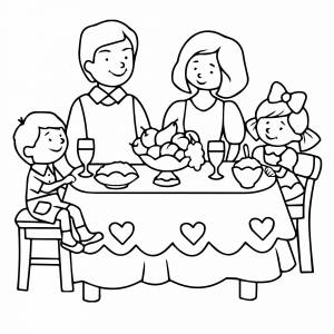 Раскраски Семья для детей 4 5 лет