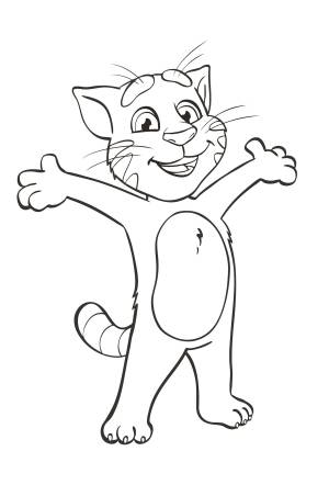 Раскраска Том и Анжела для детей