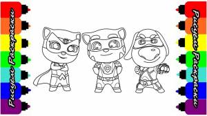 Говорящий Том Погоня Героев Сборник Рисуем Раскраски для Детей