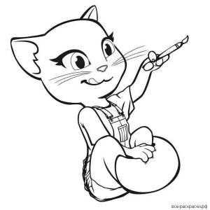 Раскраски кот том за золотом