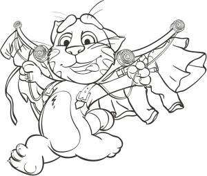 Раскраска Том и Анжела