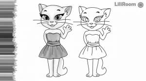 Раскраски моя кошка анжела