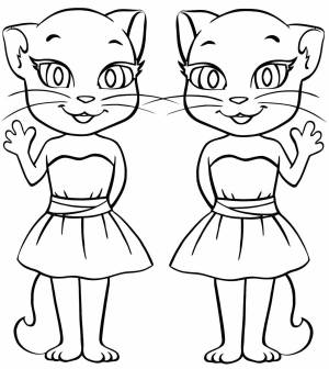Раскраски Для девочек том и анжела