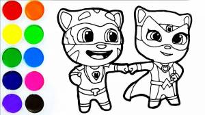 Раскраски кот том за золотом