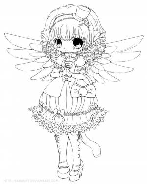 Раскраски аниме ангелы