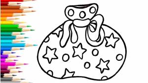 Как нарисовать МЕШОК ДЕДА МОРОЗА