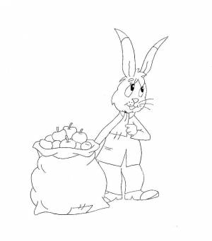 Раскраска Мешок Яблок 5