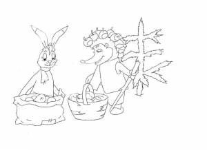 Раскраска Мешок Яблок 4