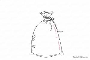 Как поэтапно рисовать мешок Деда Морозаpict