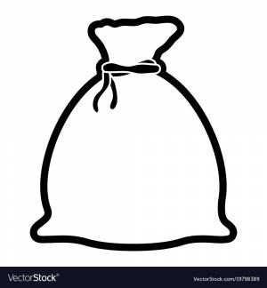 Мешок рисунок для детей раскраска