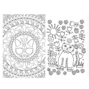 Мини-раскраска-антистресс для творчества и вдохновения Кототерапия КН-978-5-699-84000-7