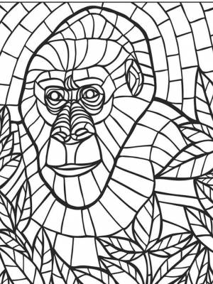 Раскраска Мозаика для взрослых  листе  для девочек