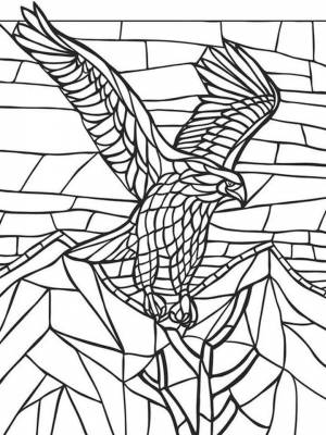 Раскраска Мозаика для взрослых  картинку для девочек