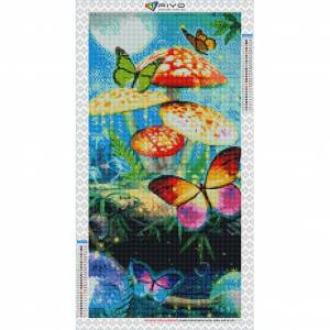 5D DIY Рамка Бриллиантовая живопись Бабочка Грибы Вышивка Мозаика Рисование животных Воздушный шар Домашний декор