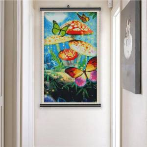 5D DIY Рамка Бриллиантовая живопись Бабочка Грибы Вышивка Мозаика Рисование животных Воздушный шар Домашний декор