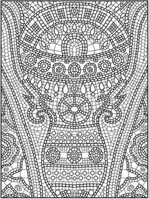 Раскраски Мозаика для взрослых