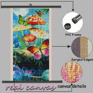 5D DIY Рамка Бриллиантовая живопись Бабочка Грибы Вышивка Мозаика Рисование животных Воздушный шар Домашний декор