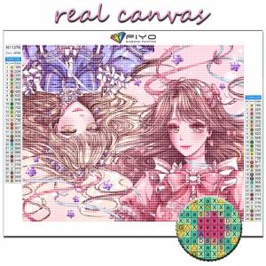 5D DIY Мультфильм Милая благородная девушка Крестик Стразы Алмаз Рисунок Вышивка Мозаика Домашний декор