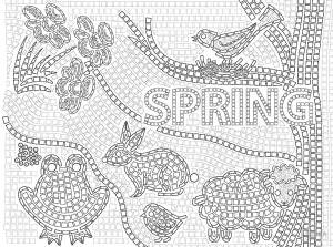 Раскраска Мозаика