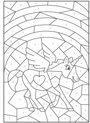 Раскраски Мозаика цифры