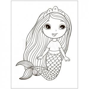 Раскраски для малышей Мозаика Kids Русалки