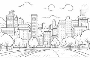 Раскраска город