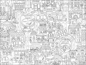 Раскраска Забавный город ID Wall