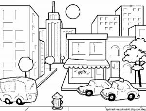 Раскраски Город для детей