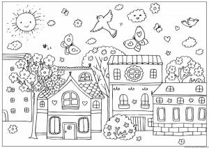 Раскраски Город для детей 6 7 лет