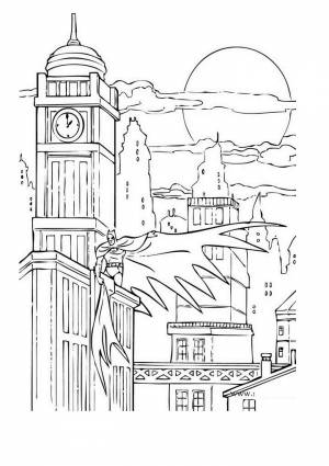 Сложные раскраски для взрослых по теме Город