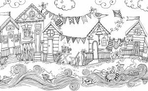 Раскраска сказочный город для детей