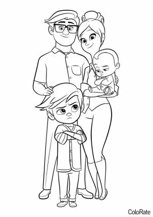 Раскраска Семейный снимок