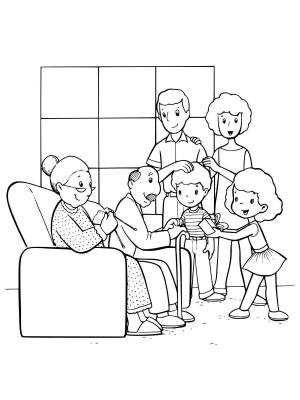 Раскраски Семья картинка