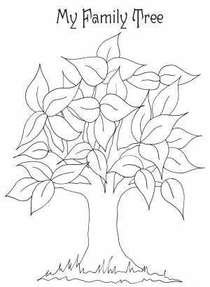 Раскраски Раскраска Моё семейное древо Семейное дерево Семья