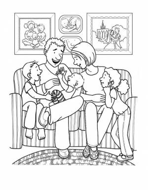 Раскраска Семья
