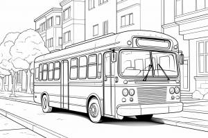 Раскраска автобус