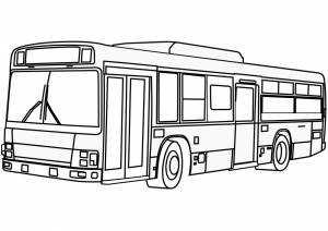 Раскраска Комфортабельный автобус