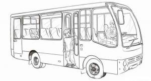 Раскраска Автобус