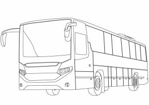 Раскраска Автобус Mercedes