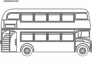 Раскраски Двухэтажный автобус