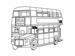 Раскраски Двухэтажный автобус