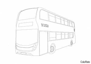 Раскраска Двухэтажный автобус