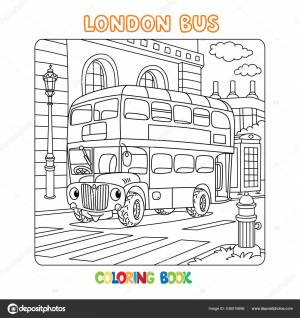 Забавный лондонский двухэтажный автобус