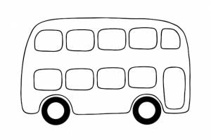 Мультяшный двухэтажный автобус