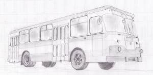 Красивый автобус рисунок